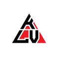 KLV triangle letter logo design with triangle shape. KLV triangle logo design monogram. KLV triangle vector logo template with red Royalty Free Stock Photo