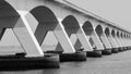 5 Km long Zeelandbrug, Zeeland, Netherlands Royalty Free Stock Photo