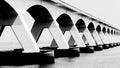 5 Km long Zeelandbrug, Zeeland, Netherlands Royalty Free Stock Photo