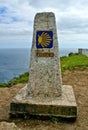 KM 0 milestone on the road to Santiago, in Finisterre