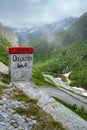 Until 4 km to the hospice of Gotthard pass, Switzerland on the historic Tremola