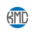 KMC letter logo design on white background. KMC creative initials circle logo concept. KMC letter design Royalty Free Stock Photo