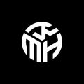 KMH letter logo design on black background. KMH creative initials letter logo concept. KMH letter design