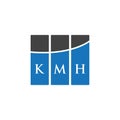 KMH letter logo design on WHITE background. KMH creative initials letter logo concept. KMH letter design