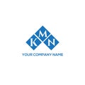 KMN letter logo design on WHITE background. KMN creative initials letter logo concept. Royalty Free Stock Photo