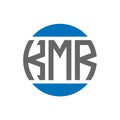 KMR letter logo design on white background. KMR creative initials circle logo concept. KMR letter design Royalty Free Stock Photo