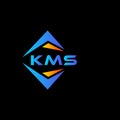 KMS abstract technology logo design on Black background. KMS creative initials letter logo concept Royalty Free Stock Photo
