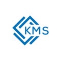 KMS letter logo design on white background. KMS creative circle letter logo concept. KMS letter design.KMS letter logo design on Royalty Free Stock Photo