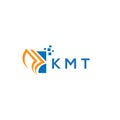 KMT credit repair accounting logo design on white background. KMT creative initials Growth graph letter logo concept. KMT business Royalty Free Stock Photo