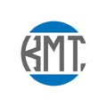 KMT letter logo design on white background. KMT creative initials circle logo concept. KMT letter design Royalty Free Stock Photo