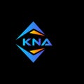 KNA abstract technology logo design on Black background. KNA creative initials letter logo concept Royalty Free Stock Photo