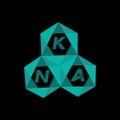 KNA creative minimalist letter logo. KNA unique vector initials alphabet letter logo design Royalty Free Stock Photo