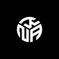 KNA letter logo design on black background. KNA creative initials letter logo concept. KNA letter design Royalty Free Stock Photo