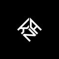 KNA letter logo design on black background. KNA creative initials letter logo concept. KNA letter design Royalty Free Stock Photo