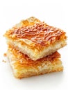 Knafeh Middle East Warm knafeh with its gooey cheese filling and crisp