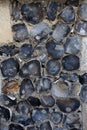 Knapped flint wall background Royalty Free Stock Photo