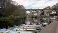 Knaresborough with River Nidd and railway viaduct, Yorkshire