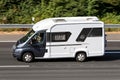 Knaus VanTastic camper on motorway Royalty Free Stock Photo