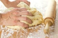 Knead the dough Royalty Free Stock Photo