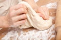 Kneading dough Royalty Free Stock Photo