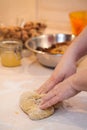 Kneading dough