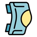 Knee bandage icon color outline vector