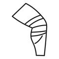 Knee bandage icon outline vector. Injury accident