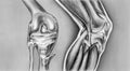 Knee - Bones, Ligaments & Muscles Royalty Free Stock Photo