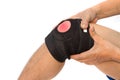 Knee brace for ACL knee injury Royalty Free Stock Photo