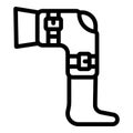 Knee fracture icon, outline style