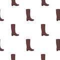 Knee high boots icon in cartoon style isolated on white background. Royalty Free Stock Photo