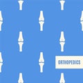 Knee joint bones orthopedics medical vector pattern Royalty Free Stock Photo