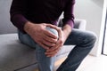 Knee Joint Pain After Injury. Elder Royalty Free Stock Photo