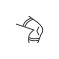 Knee Orthopedic Brace line icon