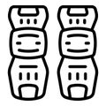 Knee protection icon outline vector. Safety gear