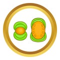 Knee protector and elbow pad vector icon Royalty Free Stock Photo
