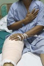 Knee replacement incision Royalty Free Stock Photo