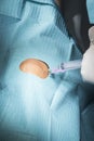 Knee surgery anaesthetic injection Royalty Free Stock Photo