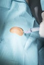 Knee surgery anaesthetic injection Royalty Free Stock Photo