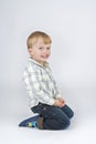 Kneeler boy. Royalty Free Stock Photo