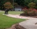 Kneeling soldier statue