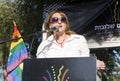 Knesset member speaking at Pride Parade Royalty Free Stock Photo
