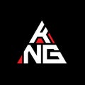 KNG triangle letter logo design with triangle shape. KNG triangle logo design monogram. KNG triangle vector logo template with red Royalty Free Stock Photo
