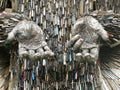 The Knife Angel, scuplture made of confiscated knives to promote knife crime awareness. Derby, England, UK. October 14, 2019.