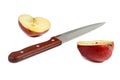 Knife and apple