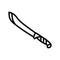 knife beef butcher line icon vector illustration