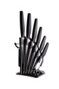 Knife Block with 6 different black knives