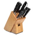 Knife Block Isolated on White Royalty Free Stock Photo