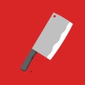 Knife of Butcher. Isolated Vector Illustration