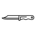 Knife camping icon outline vector. Cabin house tourist